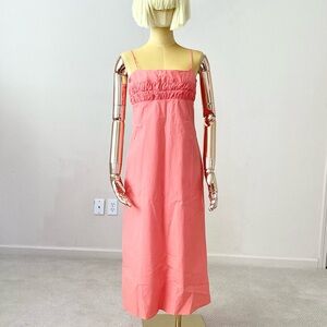 Ciao Lucia Nera Orange Cotton Midi Dress SZ S